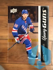 2021-22 Upper Deck Young Guns Clear Cut #480 Justin Richards New York Rangers